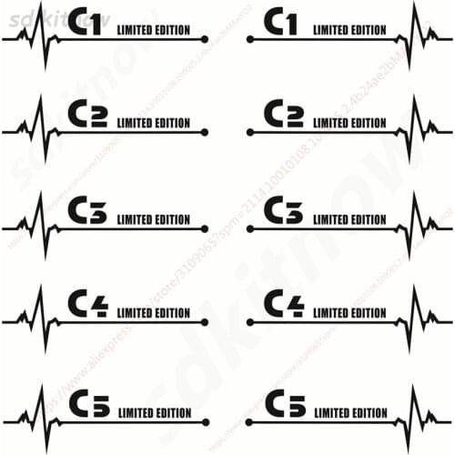 1pair Heart Car Decal Sticker Styling Windows Door External Decoration For citroen c1 c2 c3 c4 c5 accessories custom text oem