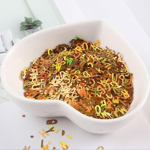 10G 26 English letters sequins glitter patch nail jewelry nail eye makeup sequin crystal mud DIY handmade materials