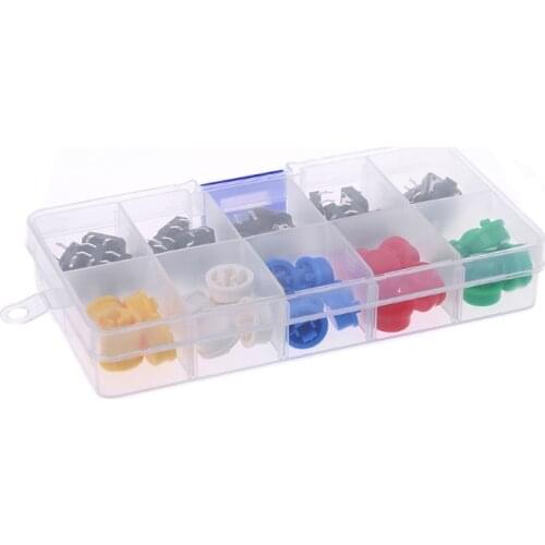 25 Pcs 12x12x7.3mm Momentary Tactile Push Button Touch Micro Switch 4P PCB w/Cap