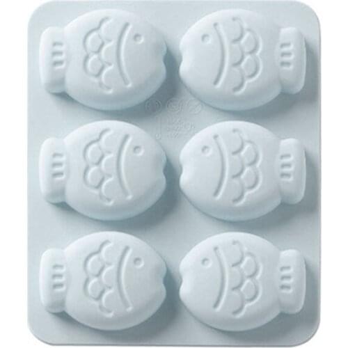 94PF Fish Shape Silicone Cake Mould Chocolate Candy Fondant Decorating Baking Mould Gifts for Baking Lover 2 Colors to Choose