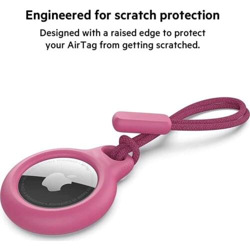 Secure Holder for Apple Airtags Case Protective Cover Bumper with Strap Tracker Accessories Anti-scratch Keychain Air tag case