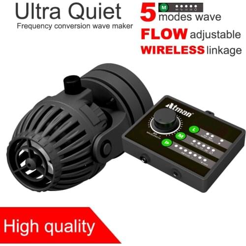 Aquarium Wave Maker PumpWave Flow Pump with Control Frequency Conversion Pump Ultra Quiet Fish Tank Coral Reef Wavemaker