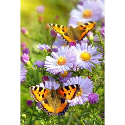 Diamond Painting 5D DIY Animal Painting Yellow Butterfly Scenery Picture Square/Round Diamond Cross Stitch Embroidery Art WG3133