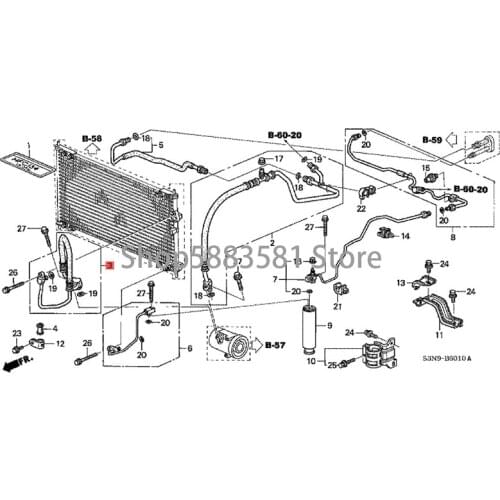 Car Air conditioning pipe hon dao dys sey Air-conditioning pipe Suction pipe connected to the compressor Coolant pipe of condens