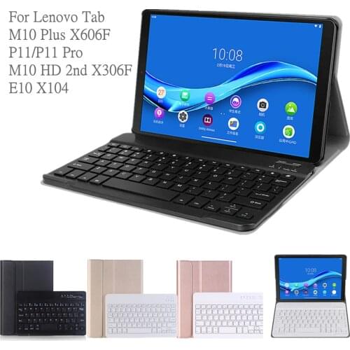 Wireless Bluetooth Keyboard Case for Lenovo Tab M10 HD X306F FHD Plus TB-X606F X606X 10.3" P11 J606F Pro J706F E10 X104 Covers
