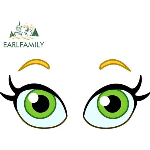 EARLFAMILY 13cm x 6.1cm for Evil Eyes Cartoon Decals Waterproof Car Stickers Occlusion Scratch Motorcycle Car Door Protector