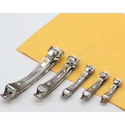 20p 40/50/60/80/100mm Nickel French Spring Barrettes Headwear Hairpin Clips Findings DIY Women Girls Hair Accessories Bows Gifts