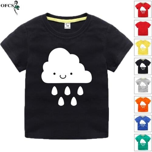 Unisex Cartoon T Shirt Baby Kids Boys Girls Cotton Short Sleeves T-shirt 2-12Years Summer Soft and Comfortable Toddler Tees Top