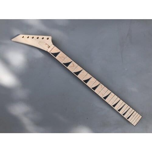 Guitar Neck 24fret 25.5inch Maple Fretboard Shark Fin Jackson DIY Reversed Head