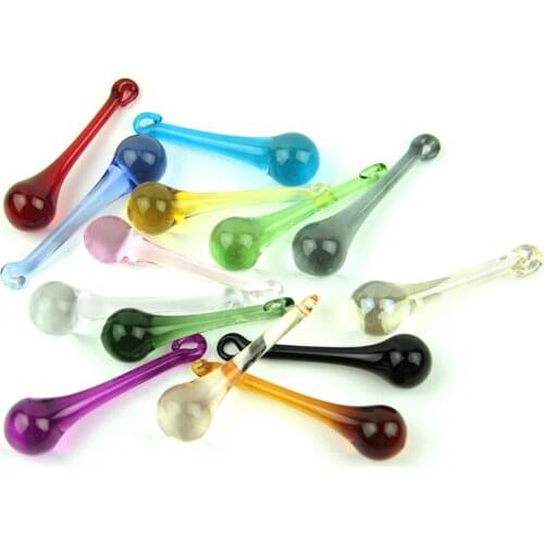 16X60MM/20X80MM Raindrops Crystal Chandelier Parts Lamp Glass Hanging Pendants Crystal Beads Curtain Accessories