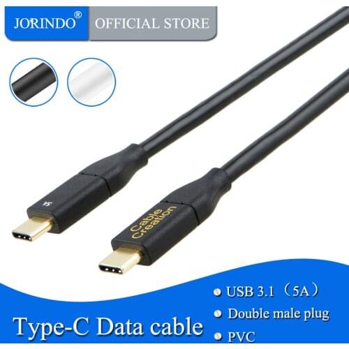USB Type C Cable (5A), JORINDO USB-C to USB-C Cord, Support 100W Power Delivery, Compatible MacBook Pro PVC material