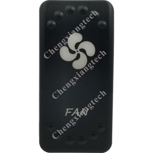 Laser Etched - FAN- Led Backlit Rocker Switch Cap for Car Boat Truck Rv Switch Auto DIY Replacing, Cover Only