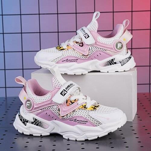 New Summer Fashion Kids Sports Shoes for Girl Breathable Mesh Casual Running Sneakers Girls Children Shoes Boys Chaussure Enfant