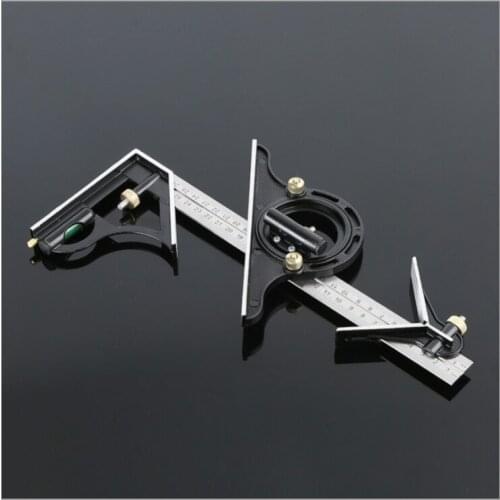 Stainless steel multifunctional combination square horizontal movable square 45 degree right angle square four fold square four