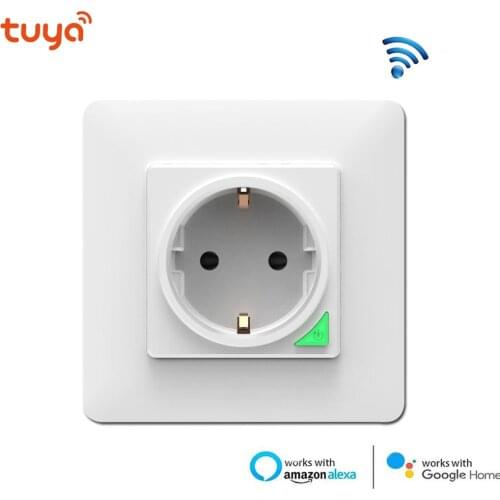 Multifunction Wifi Smart wall socket Voice Control Smart Home Wireless Socket Outlet Work with Alexa Google Home Tuya