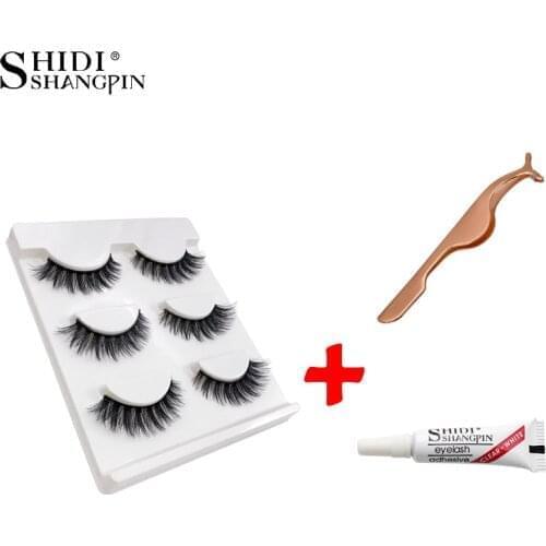 False Eyelashes Makeup Eyelashes Mink Tweezers Beauty Volume Fake Eye Lashes Glue For Natural Eyelash Extension 3D Mink Lashes