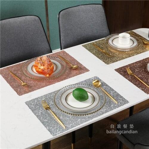 New Light Luxury Placemat Insulation Pad Hotel Table Round PVC Wine Coaster Home Kitchen Bowl Coaster
