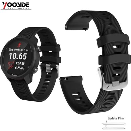 Vivoactive 3 Watch Strap 20mm Watch Band Silicone Waterproof Wristband for Garmin Vivoactive 3 Music, Forerunner 645/645 Music