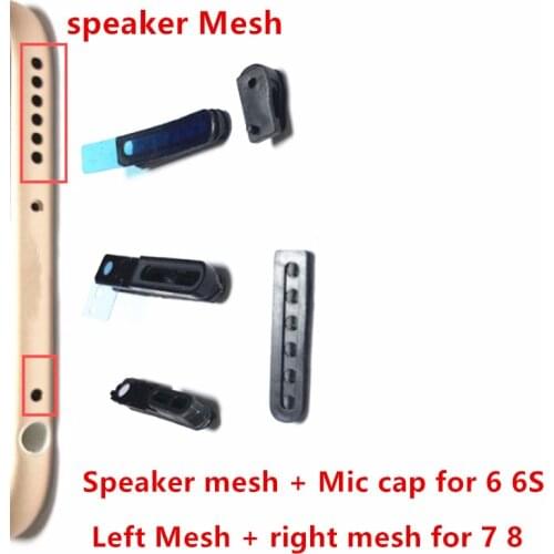 AliSunny 50Set LoudSpeaker + Mic Mesh Adhesive Sticker for iPhone 6 6S 7 Plus Left + Right Mesh anti Dust Ear Screen Tap Glue