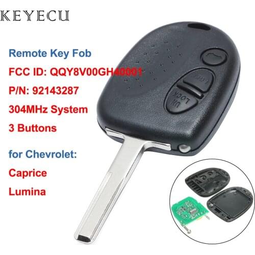Keyecu New Uncut Remote Control Key Fob 3 Button for Holden Commodore Genuine VS VR VT VX VZ VY FCC QQY8V00GH40001