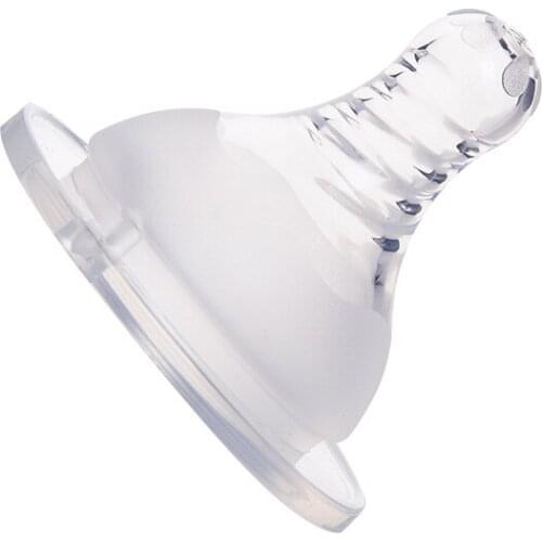 Baby wide diameter threaded pacifier sippy silicone baby feeding nipple