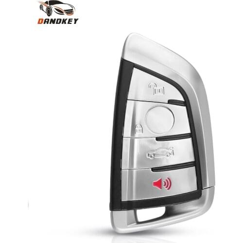 Dandkey Replacement 3+1/4 Buttons Smart Card Key Case Shell For BMW 1 2 7 Series X5 X6 X5M X6M 2014-2016 Auto Remote Key Cover