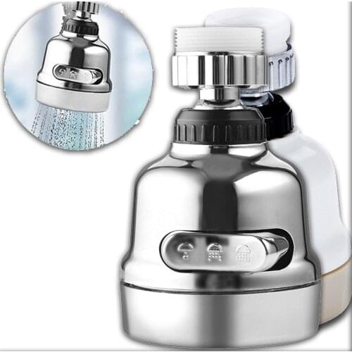 Universal Faucet Aerator Sprayer Showerhead Shower & Pulse Modes Water Sprayer Anti Splash Water Saving Tap Booster Shower Head