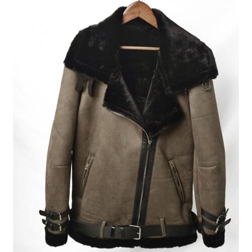 Vintage Fashion Mens Fur Lined Coats Autumn Winter Warm Mens Fur Leather Jackets Overcoats Thick Fur Coat Men Plus Size 4XL A318