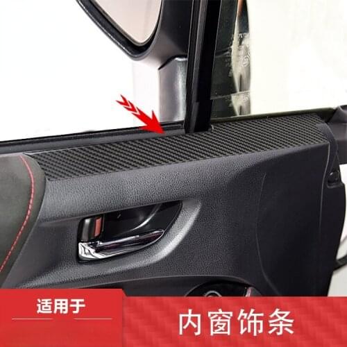 Carbon fiber For Carbon fiber interior trim parts for Subaru BRZ Toyota 86 inner window trim strips Interior Accessories