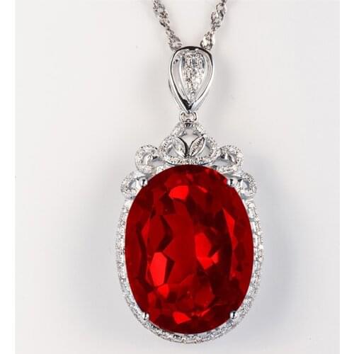 MENGYI New Luxury Oval Large Zircon Pendant Necklace Women Elegant Anniversary Jewelry Exquisite Personality Party Choker