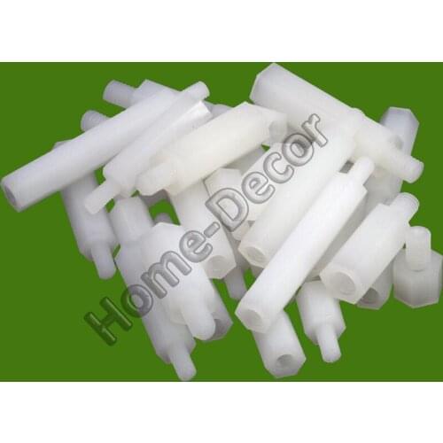 10 PCS Nynol M5 Screw Insulator Screw Bolt Hexagonal Isolated Screw for PCB Board Support Plastic Screw