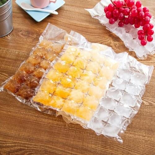 10pcs Disposable Ice Tray Mold Cocktail Ice-Making Bag Juice Drink Tools
