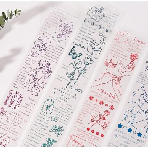 12pcs/LOT interstellar romance series stationery sticker Creative decoration DIY shared outfit tape PET sticker