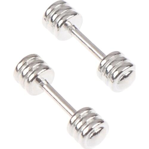 2Pcs/lot 1/12 Dollhouse Barbell Dumbbells Fitness Weights Gym Model Toy Doll Decor Furniture Toys