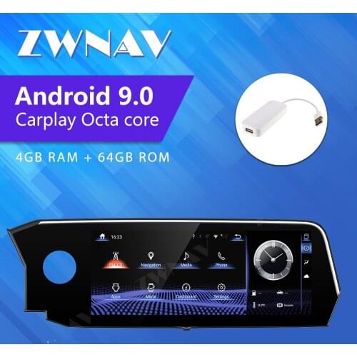 ZWNAV car navi gps radio for Lexus ES ES200 ES300h ES260 XV70 support 8 cores 4+64 Android 9.0 OS 2018-2020