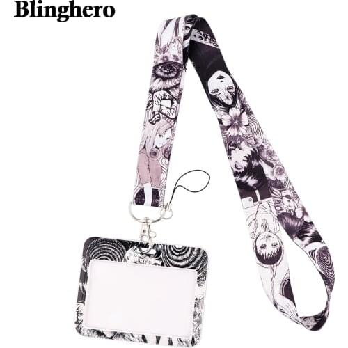 CB646 Horror Anime Lover Key Chain Lanyard Neck Strap for USB Badge Holder DIY Hanging Rope Accessories School Office Supplies