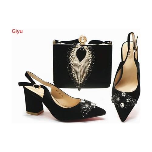 Doershow Italian good Matching Shoe and Bag Set African Shoes and Matching Bags Italian top selling Nigerian Paty !SGX1-16