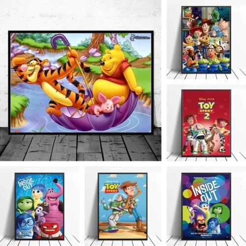 Cartoon Toy Story Movie Poster Disney Anime Nordic Modern Canvas Painting and Print Wall Art Picture for Child Room Home Decor
