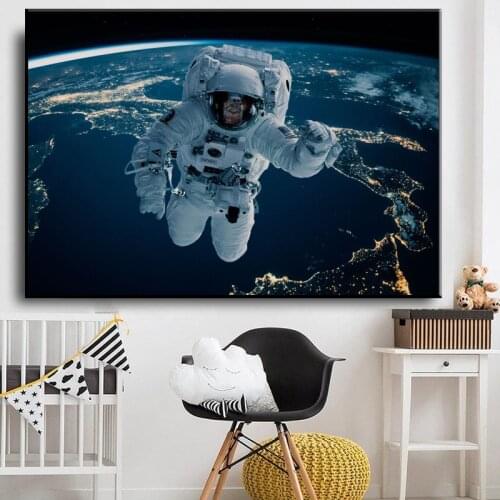HD Printed Monkey Space Astronaut Canvas Painting Wall Art Posters Prints Wall Pictures for Living Room Home Wall Cuadros Decor