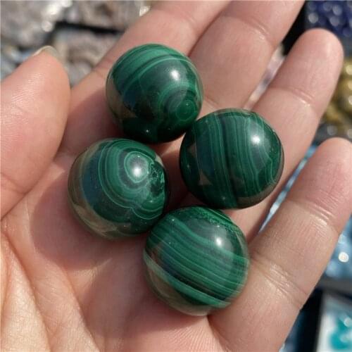 1pcs Natural gemstone sphere Malachite quartz Stone Crystal Balls sphere for healing Healing Specimen Home decor Gift
