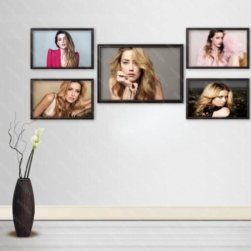 Canvas Painting Actor Wall Art Amber Heard Posters And Prints Wall Pictures For Room Decoration Home Decor Customizable 40X60cm