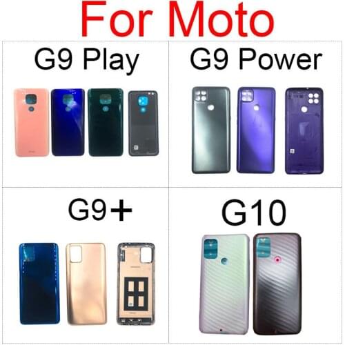 Battery Door Housing Glass Back Cover For Motorola Moto G9 Plus G9+ G9 Play G9 Power G10 Battery Rear Case Housing With Adhesive