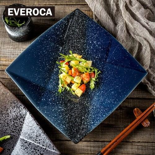 Japanese Style Ceramic Plate Creative Irregular Dishes Snack Plate Household Dinnerware Tableware Restaurant Dish Plate