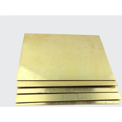H62 Brass Sheet Thickness 0.8/1/1.2/2/3/4x200x200mm Brass Plate Customized Size CNC Frame Model Mould DIY Contruction Brass Pad