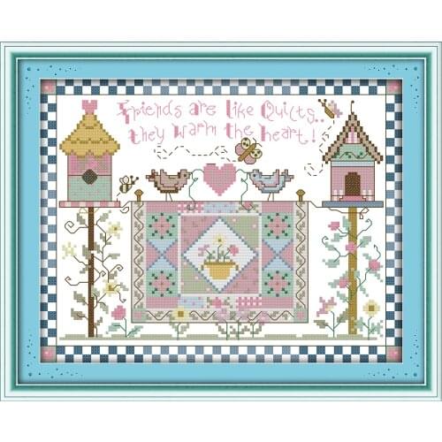 The love of the neighborhood cross stitch kit aida 18ct 14ct 11ct cloth counted printed canvas set stitches embroidery handmade