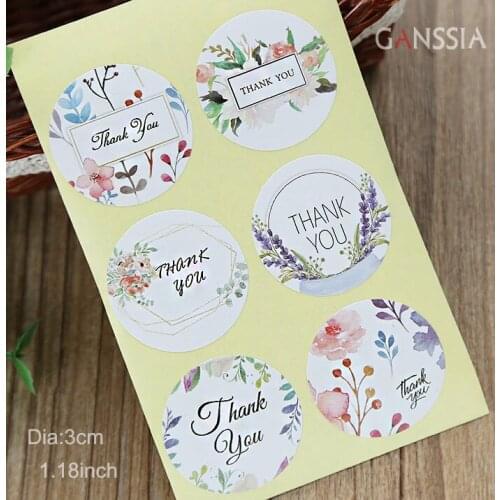 100pcs/lot Dia:3cm Labels"Thank you"Handmade Seal Stickers For Pretty Gift Decoration Envelope Sealing Label Sticker(ss-731)
