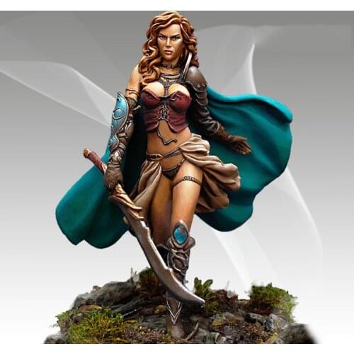 Unpainted Kit 1/32 60mm Elven Warrior with sword 60mm figure Historical Figure Resin Kit