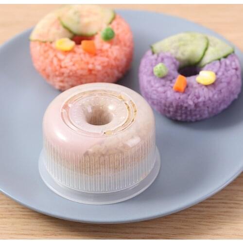 Donut Shape Onigiri Form Round Non-Stick Sushi Children Bento Maker DIY Easy Rice Ball Press Mold Kitchen Gadget