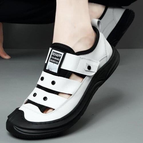 New Male Shoes Genuine Leather Men Sandals Summer Men Shoes Beach Sandals Man Fashion Outdoor Sandals for Man