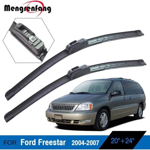 For Ford Freestar Car Front Windscreen Wiper Blades Soft Rubber Windshield Wiper J Hook Arms 2004 2005 2006 2007